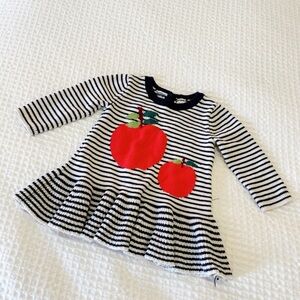 Baby Gap Striped Apple Knit Sweater Dress – Size 6–12 Months